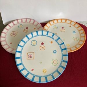 3 Vintage Boston Warehouse 2002 Desert Plates 7”